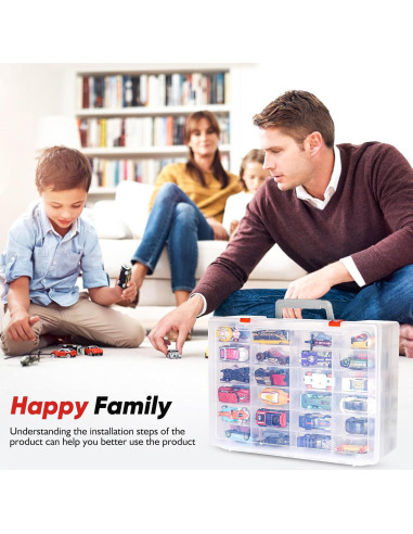 Caja de Almacenamiento RHCOM 72 Compartimentos Transparente