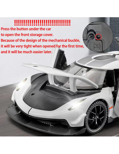 Coche de Juguete Koenigsegg Jesko 1:32 con Sonido y Luz