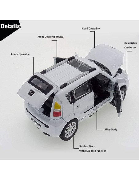 Coche de Juguete Diecast KIA Soul Blanco 1:32 con Sonido Coche de Juguete Diecast KIA Soul Blanco 1:32 con Sonido