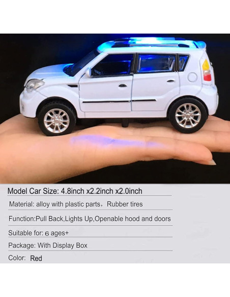 Coche de Juguete Diecast KIA Soul Blanco 1:32 con Sonido Coche de Juguete Diecast KIA Soul Blanco 1:32 con Sonido