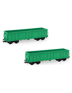 Carro de Góndola HO 1:87 EVEMODEL Verde para Ferrocarril