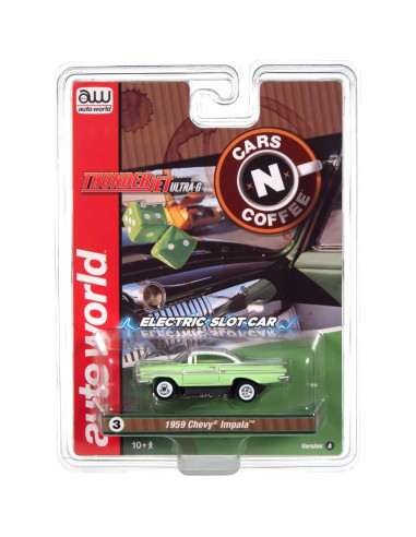Coche Eléctrico de Slot Auto World SC408-3 Chevy Impala 1:64