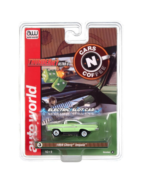 Coche Eléctrico de Slot Auto World SC408-3 Chevy Impala 1:64