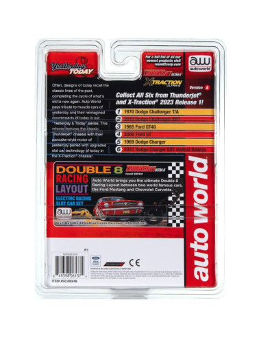 Auto Slot Car Round2 Dodge Charger Hellcat Escala HO