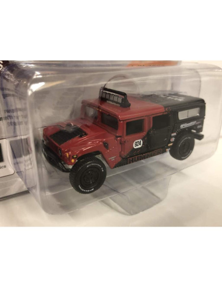 Hummer H1 Wagon Rojo y Negro 1:64 Johnny Lightning Edición Limitada
