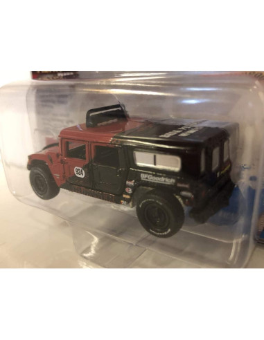 Hummer H1 Wagon Rojo y Negro 1:64 Johnny Lightning Edición Limitada