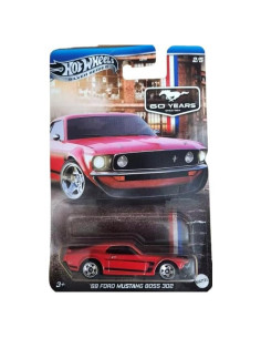Hot Wheels '69 Ford Mustang Boss 302 Diecast 1:64 Serie Plata