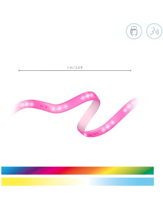 Tira de Luz LED WiZ 1M RGB Wi-Fi Control Remoto 2