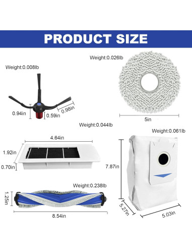 Accesorios Yeedi M12 Ultra Plus y PRO+ Kit de Reemplazo