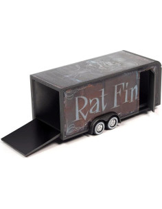 Remolque de Coche Cerrado Auto World AWSP119 1/64 Gris Oscuro 2