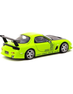Modelo Diecast Tarmac Works RX-7 FD3S Verde 1/64 2