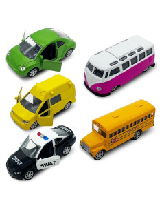 Paquete de 5 coches de metal a escala Weilaga 8,38 cm