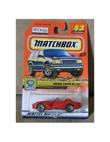 Auto de Colección Mattel Dodge Viper RT/10 Rojo 1:64