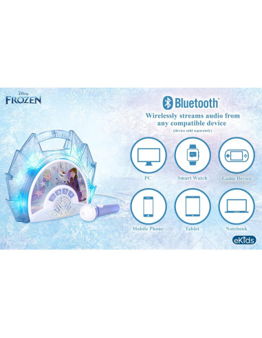 Micrófono Karaoke eKids Frozen con Altavoz Bluetooth