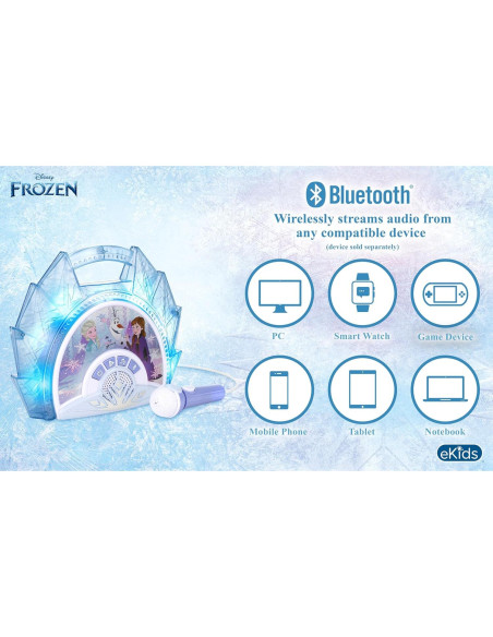 Micrófono Karaoke eKids Frozen con Altavoz Bluetooth