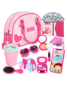 Cartera INNOCHEER Rosa para Niñas con Juguetes 28 en 1