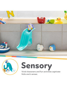 Juego de Baño Nuby Penguin Slide con 4 Juguetes 12+ meses 2