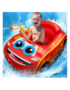 Flotador de piscina HopeRock coche con pistola de agua 114 cm