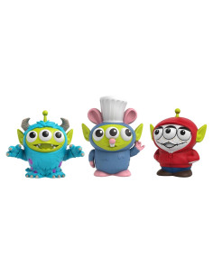 Figuras Pixar Alien Remix Mattel Miguel Sulley Remy 3 Piezas