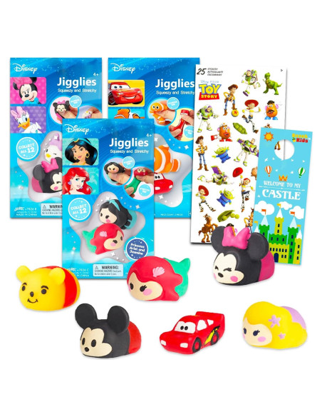 Paquete Mega Juguetes Estirables Disney Jigglies - 6 Figuras