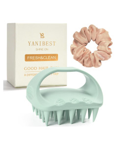 Cepillo Masajeador Yanibest Verde para Cuero Cabelludo