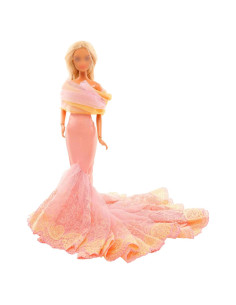 Vestido de Novia Rosa BARWA para Muñeca 29.21 cm