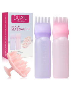 DUAIU Set de Cepillo y Botellas Aplicadoras para Cabello