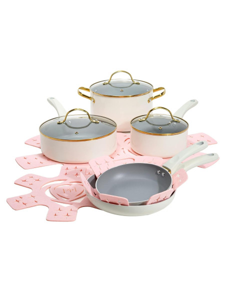 Juego de Ollas y Sartenes Paris Hilton 12 Piezas Antiadherente