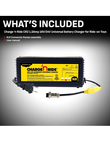 Cargador Schumacher CR2 1.5A 24V Automático para Juguetes