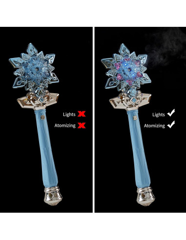 Varita de Nieve Brillante Fleeting Time - Azul 36 cm