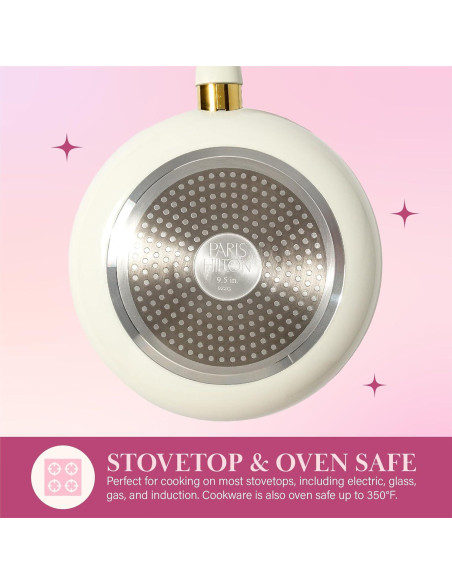 Juego de Ollas y Sartenes Paris Hilton 12 Piezas Antiadherente