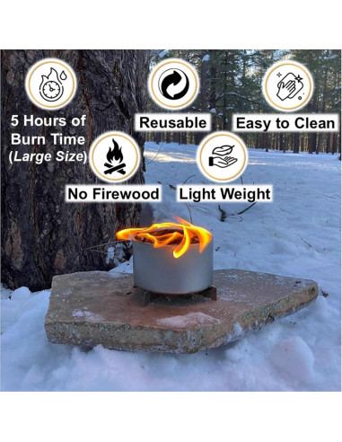 Estufa y fogata portátil Branded Boards 2-Pack 10,16 cm