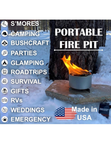 Estufa y fogata portátil Branded Boards 2-Pack 10,16 cm