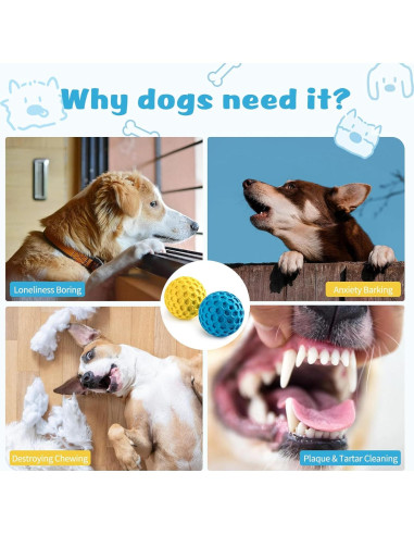 Juguetes Indestructibles para Perros HIPPIH 2 Pack