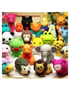 60 Gomas de Borrar de Animales URSKYTOUS para Niños