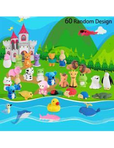 60 Gomas de Borrar de Animales URSKYTOUS para Niños 2