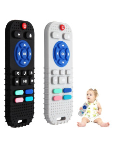 Mordedores de Silicona Hooku 2 Piezas para Bebés 0-12 Meses