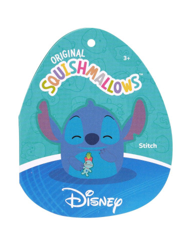 Squishmallows Disney Stitch 20cm Sosteniendo Scrump