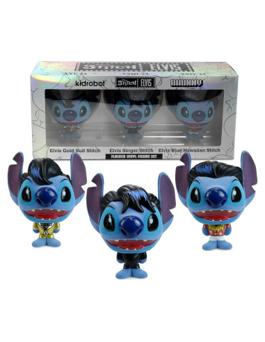 Figuras de Vinilo Kidrobot Disney Stitch Elvis Set de 3