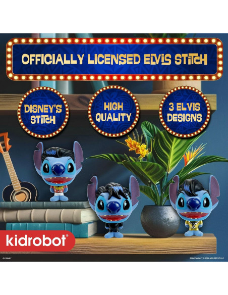Figuras de Vinilo Kidrobot Disney Stitch Elvis Set de 3 Figuras de Vinilo Kidrobot Disney Stitch Elvis Set de 3