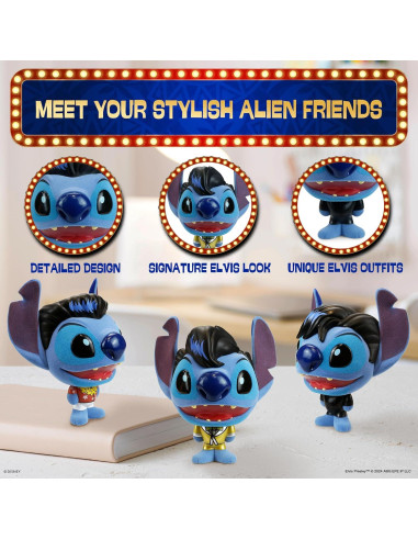 Figuras de Vinilo Kidrobot Disney Stitch Elvis Set de 3