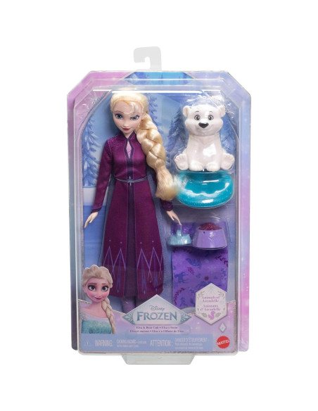 Muñeca Elsa Disney Frozen + Conjunto de Osito Mattel