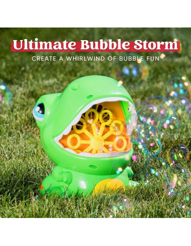 Máquina de Burbujas Joyin Dinosaurio Verde 5000 burbujas/min