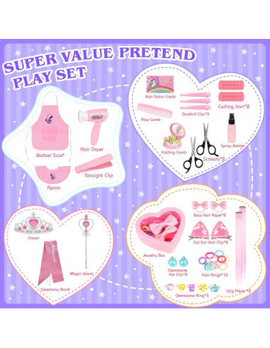 Conjunto de Mesa y Silla EULRGAUS con Espejo y Luz 1.60 kg