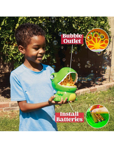 Máquina de Burbujas Joyin Dinosaurio Verde 5000 burbujas/min