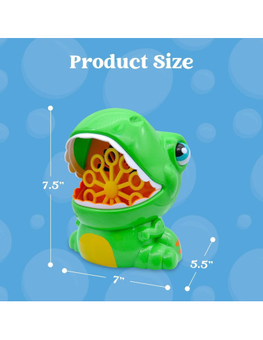 Máquina de Burbujas Joyin Dinosaurio Verde 5000 burbujas/min