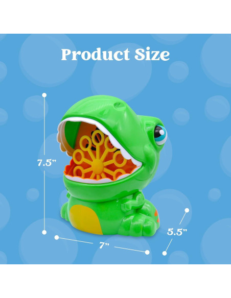 Máquina de Burbujas Joyin Dinosaurio Verde 5000 burbujas/min