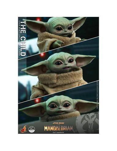 Figura de Acción Baby Yoda Hot Toys 9 cm 1/4 Escala