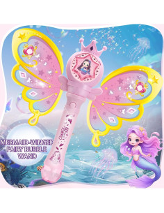 Varita de Burbuja Temática Sirena Dolanus Rosa con Luz y Música 2