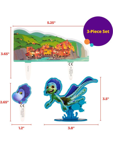Cake Topper DecoSet Disney Pixar Luca El Mundo es Tuyo